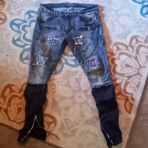 Custom patchwork hybrid denim. 1of1.